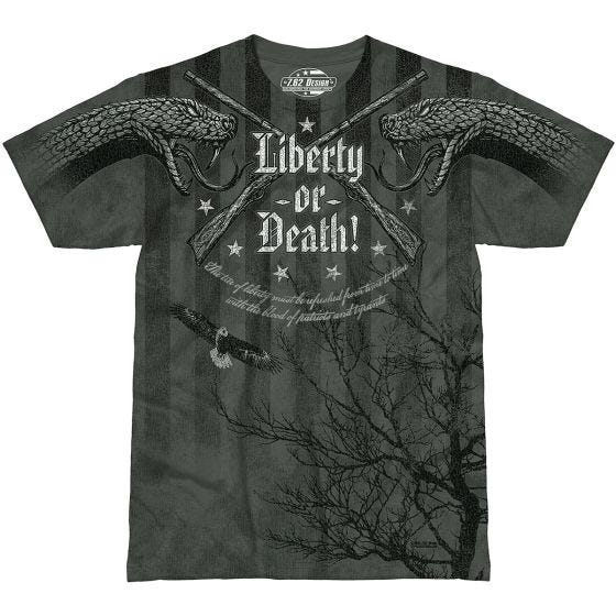 7.62 Design Liberty or Death T-shirt Träkol
