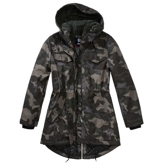 Brandit Kvinnor Marsh Lake Parka - Dark Camo
