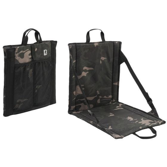 Brandit Hopfällbar sittkudde - Dark Camo