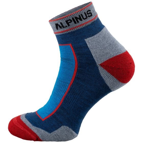 Alpinus Sveg Lågt skurna strumpor - Blå/Röd