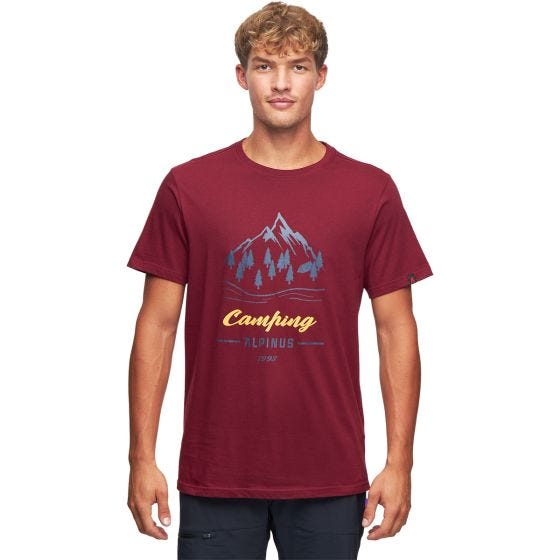 Alpinus Active Herr Polaris II T-shirt - Vinröd