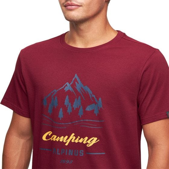 Alpinus Active Herr Polaris II T-shirt - Vinröd