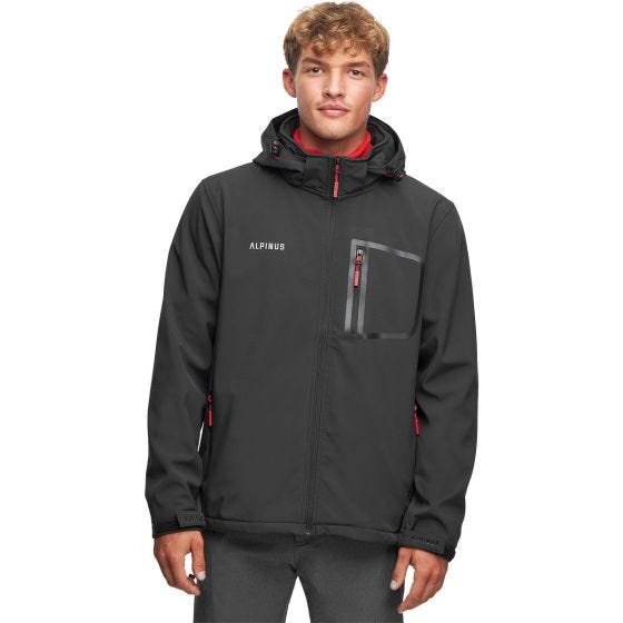 Alpinus City Herr Stenshuvud Softshelljacka - Svart