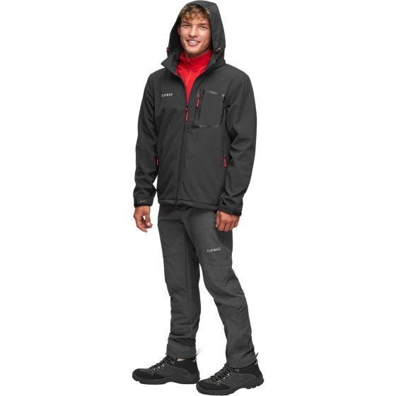 Alpinus City Herr Stenshuvud Softshelljacka - Svart