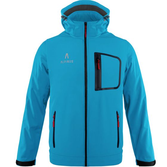 Alpinus City Herr Stenshuvud Softshelljacka - Blå