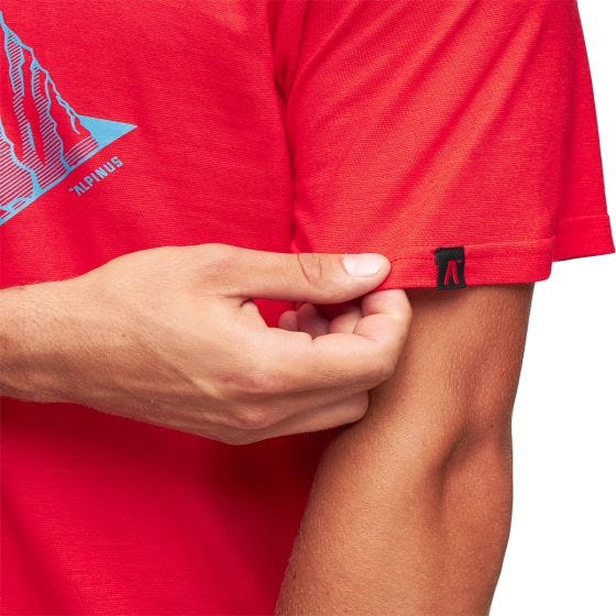 Alpinus Tactical Skilbrum T-shirt - Röd
