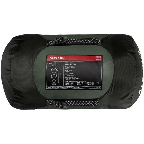Alpinus PrimaLight 1000 (Right) Sovsäck - Grön