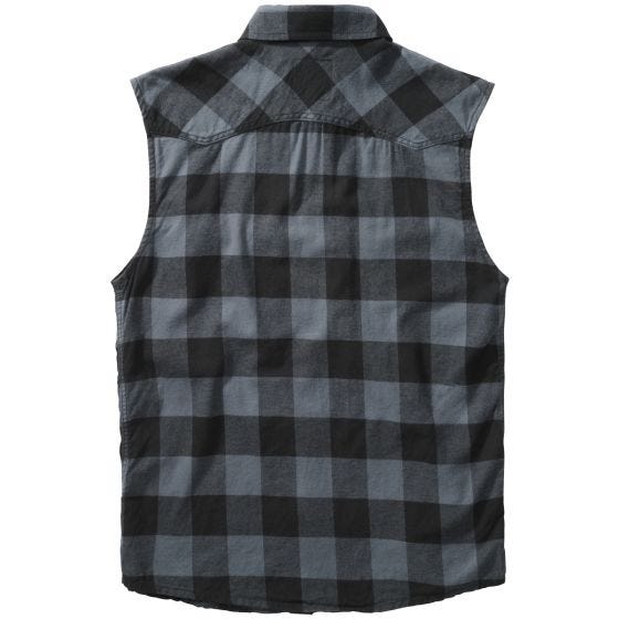 Brandit Sleeveless Rutig skjorta - Svart/Grå
