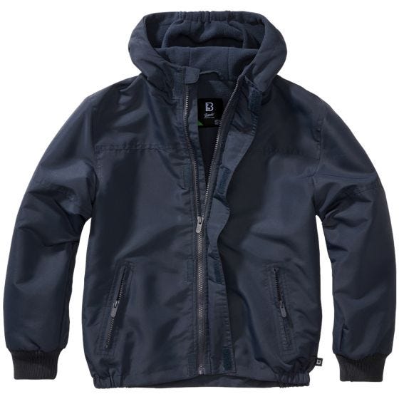 Brandit Barn Windbreaker Front Zip Jacka - Navy