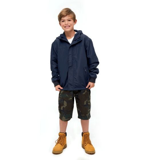 Brandit Barn Windbreaker Front Zip Jacka - Navy