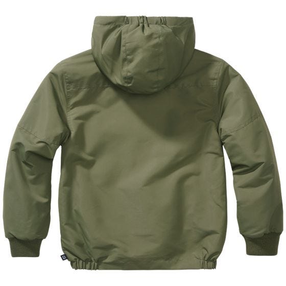 Brandit Barn Windbreaker Front Zip Jacka - Oliv
