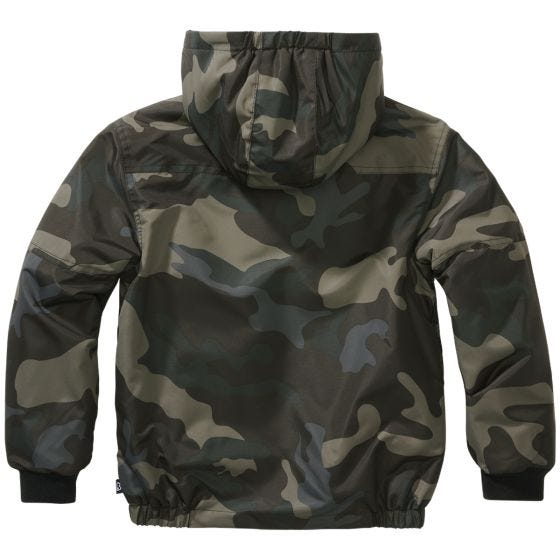 Brandit Barn Windbreaker Front Zip Jacka - Dark Camo