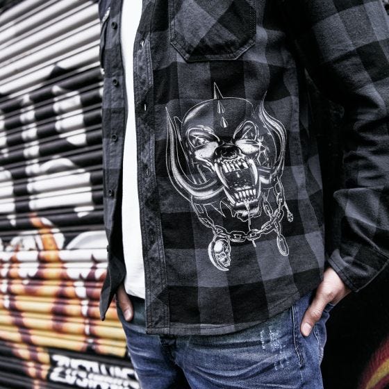 Brandit Motörhead Rutig skjorta - Svart/Grå