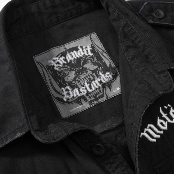 Brandit Motörhead Vintage Skjorta kort ärm - Svart