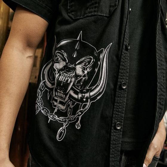 Brandit Motörhead Vintage Skjorta kort ärm - Svart
