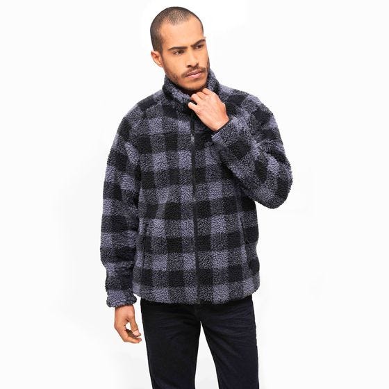 Brandit Teddyfleece Jacka - Svart/Grå
