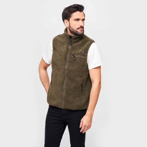 Brandit Teddyfleece Worker Väst - Oliv