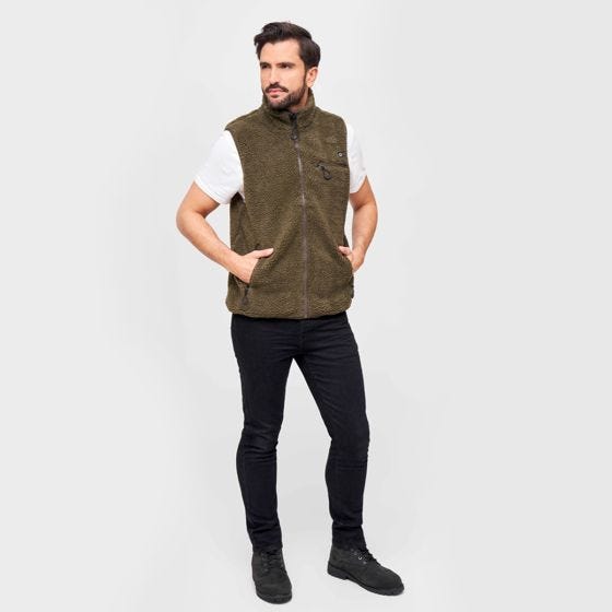 Brandit Teddyfleece Worker Väst - Oliv