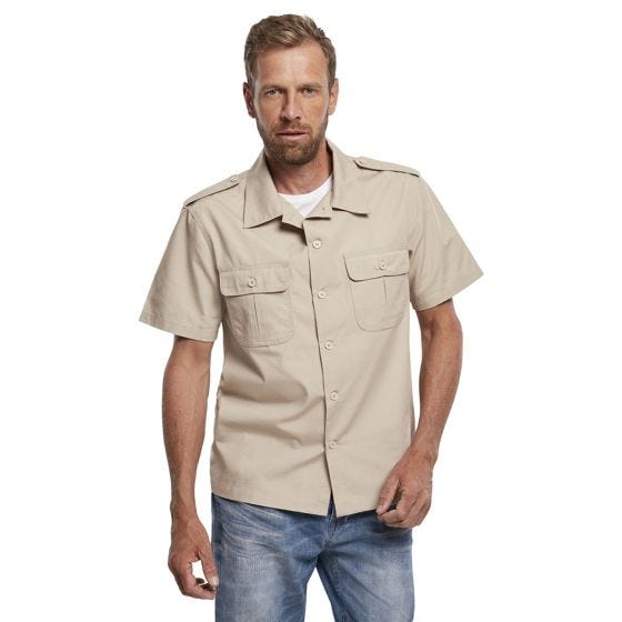 Brandit US Ripstop Kortärmad skjorta - Beige