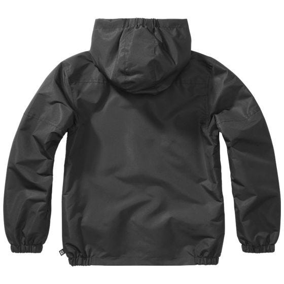 Brandit Barn Summer Windbreaker Front Zip Jacka - Svart