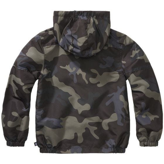 Brandit Barn Summer Windbreaker Front Zip Jacka - Dark Camo