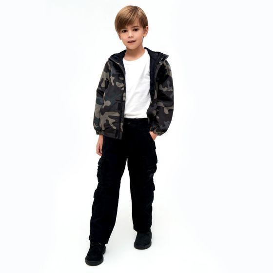 Brandit Barn Summer Windbreaker Front Zip Jacka - Dark Camo