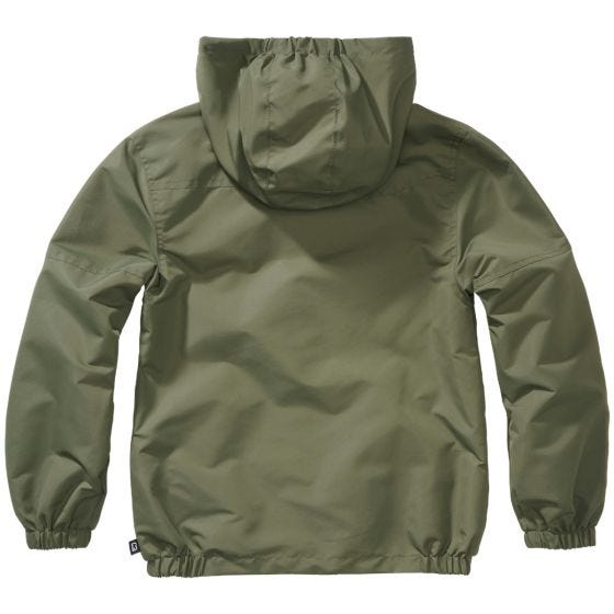 Brandit Barn Summer Windbreaker Front Zip Jacka - Oliv
