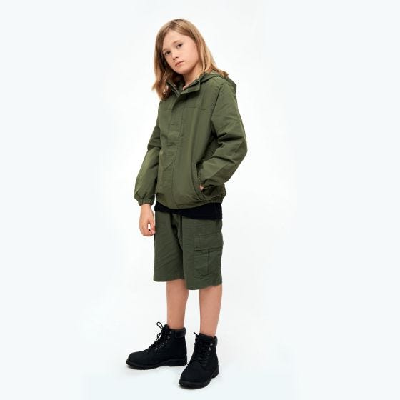 Brandit Barn Summer Windbreaker Front Zip Jacka - Oliv
