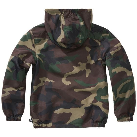 Brandit Barn Summer Windbreaker Front Zip Jacka - Woodland