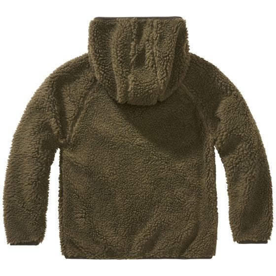 Brandit Barn Teddyfleece Jacka med huva - Oliv