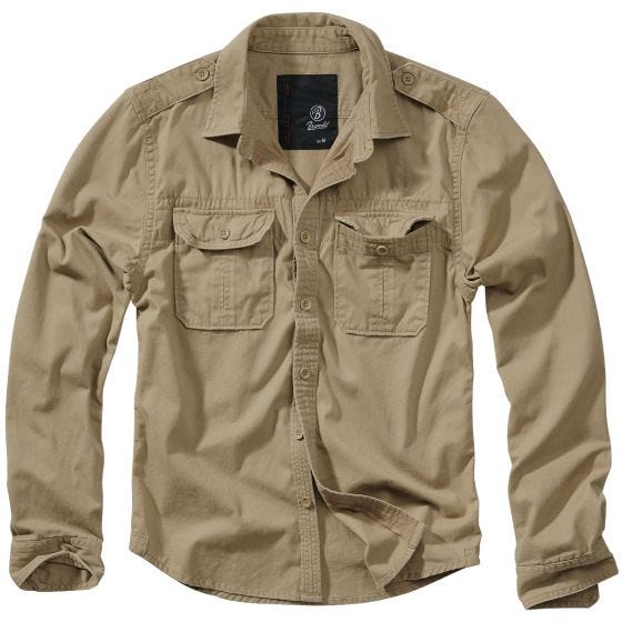 Brandit Vintage Långärmad Skjorta - Camel