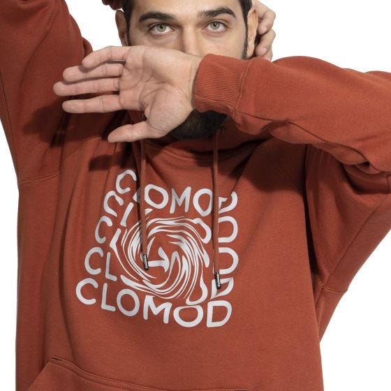 CLOMOD "Twirl" Munktröja - Maroon Red