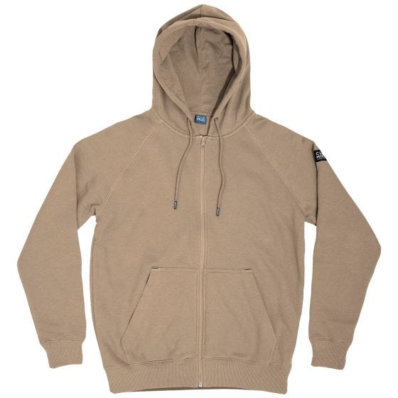CLOMOD "Blank" Sweater med hel dragkedja - Tan Brown