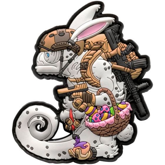 Patchlab Chameleon Easter Operator Märke - Vit/Coyote