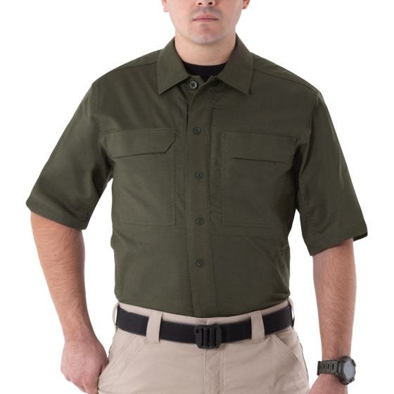 First Tactical V2 Tactical Kortärmad Skjorta För Män OD Grön