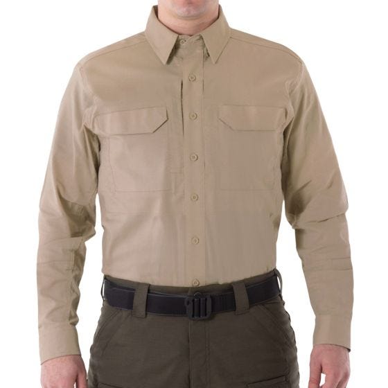 First Tactical V2 Tactical Långärmad Skjorta För Män Kaki