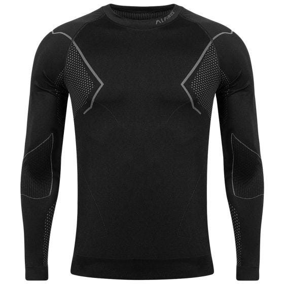 Alpinus Active Longsleeve Baslager Överdel - Svart/Grå
