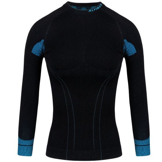 Alpinus Active Longsleeve Baslager Överdel - Svart/Blå