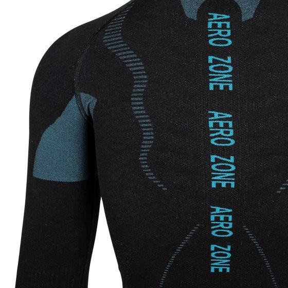Alpinus Active Longsleeve Baslager Överdel - Svart/Blå