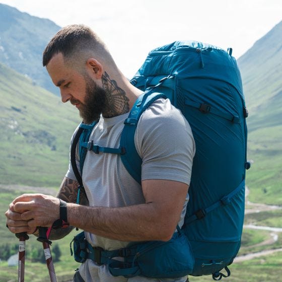Highlander Herr Ben Nevis Ryggsäck 65 L - Petrol