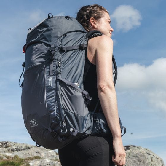 Highlander Kvinnors Ben Nevis Ryggsäck 65 L - Grå