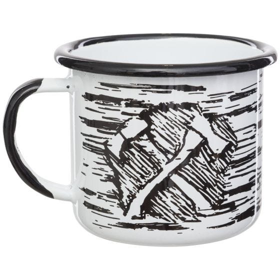 Helikon Axe Enamel Mugg 350 ml - Vit