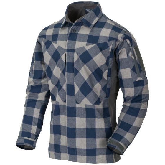 Helikon MBDU Flanellskjorta - Slate Blue Checkered