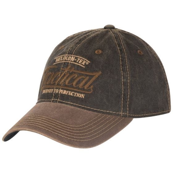 Helikon Tactical snapback keps - Dirty Washed Black / Dirty Washed Brown D