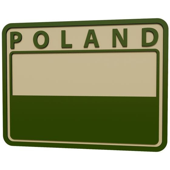 Helikon Polish Subdued Flaggemblem med Polen-tryck Set med 2 Kaki