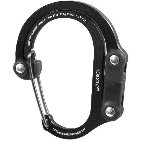 Heroclip Medium Gear Karbinhake - Stealth Black