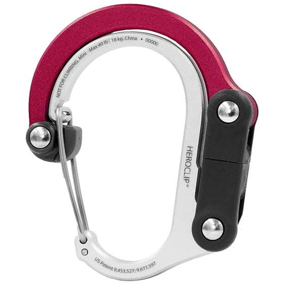 Heroclip Mini Gear Karbinhake - Hot Rod Red