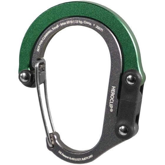 Heroclip Small Gear Karbinhake - Forest Green