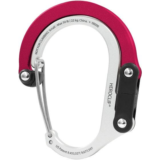 Heroclip Small Gear Karbinhake - Hot Rod Red