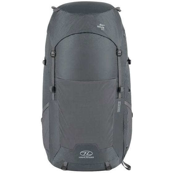 Highlander Kvinnors Ben Nevis Ryggsäck 65 L - Grå